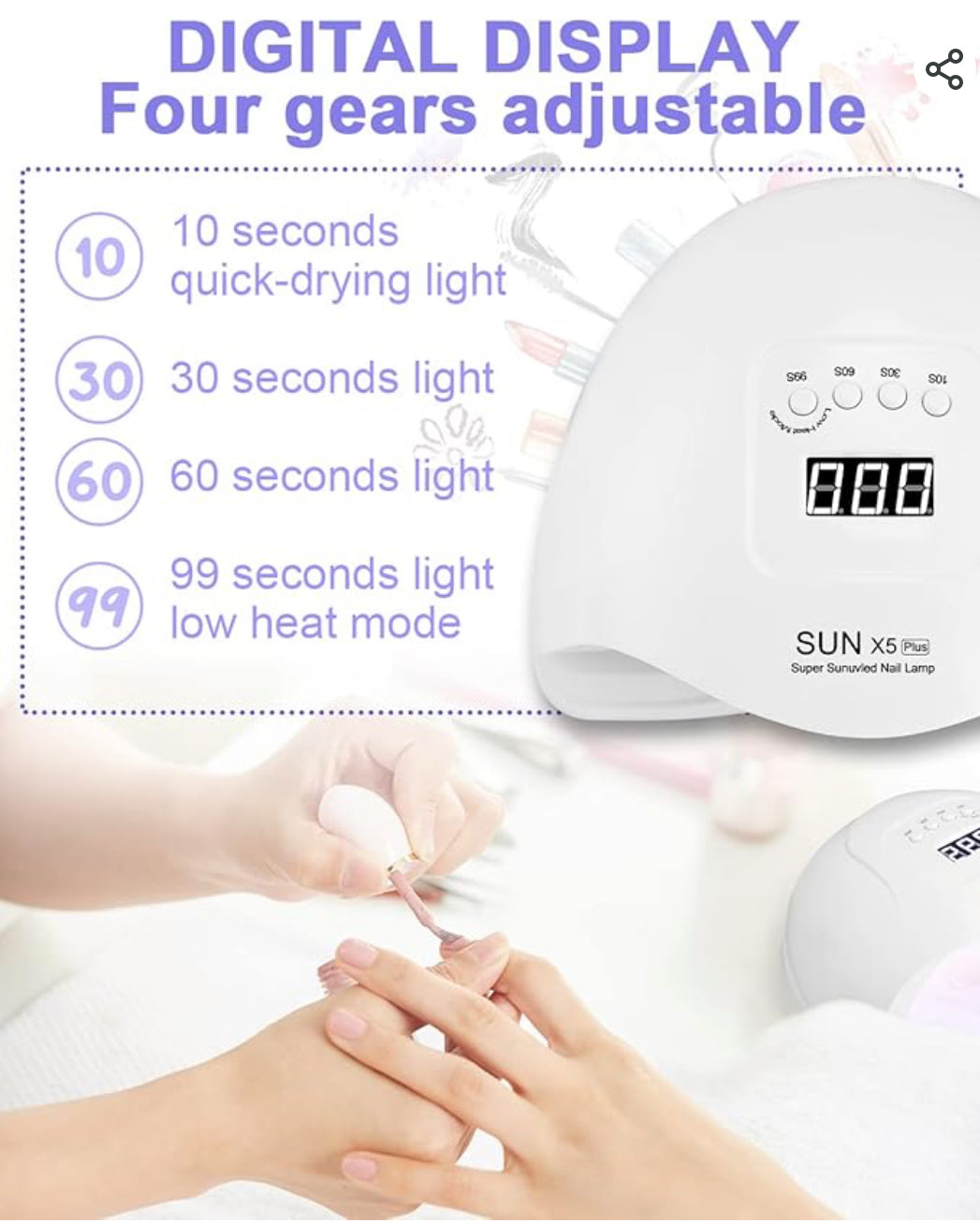 Lámpara secado uñas