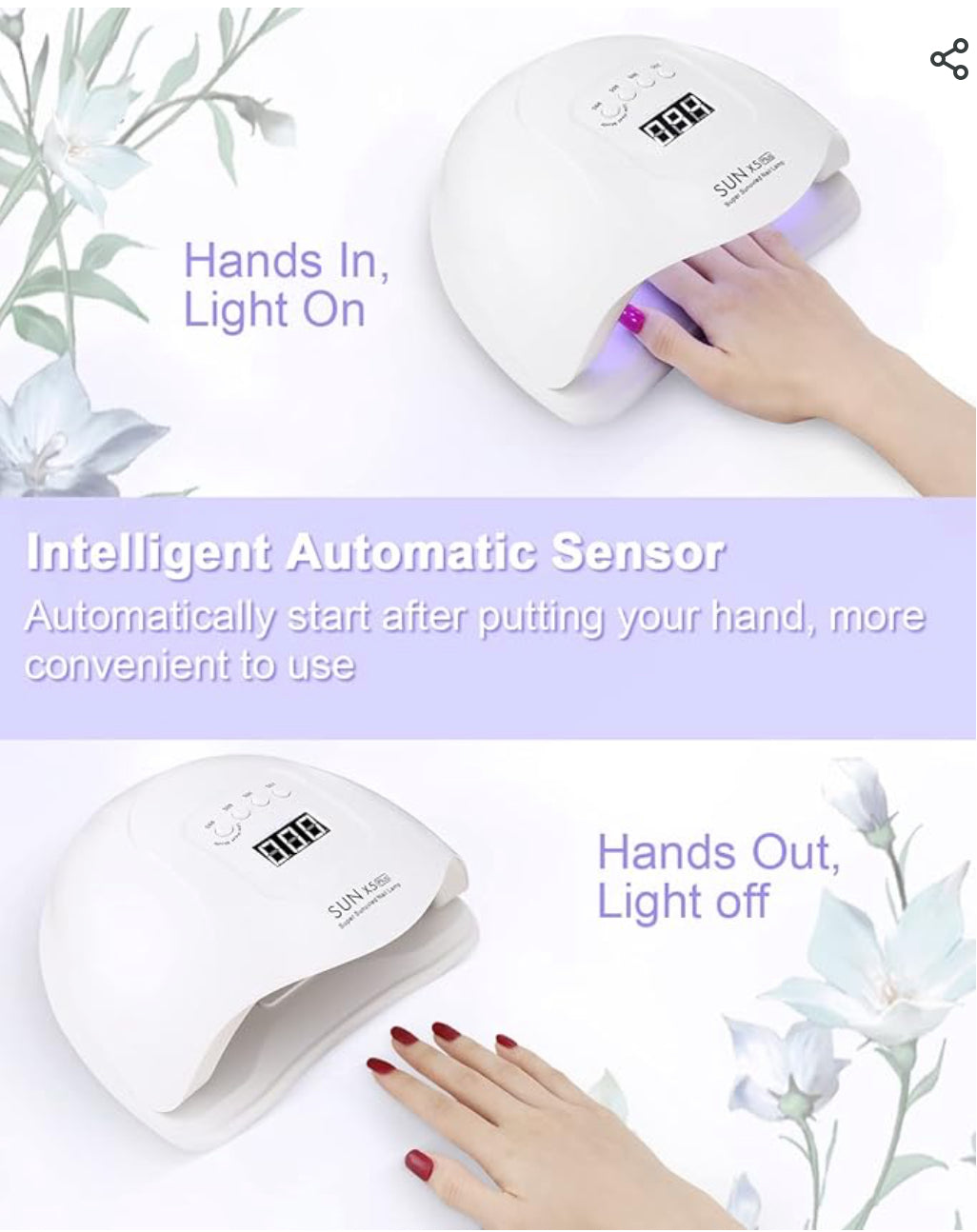 Lámpara secado uñas