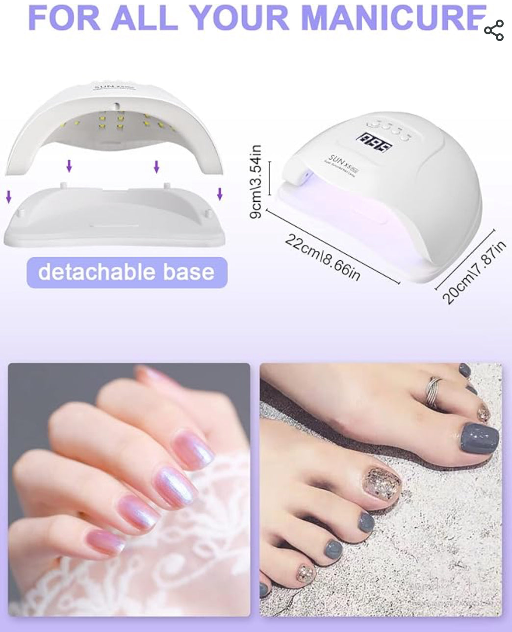 Lámpara secado uñas